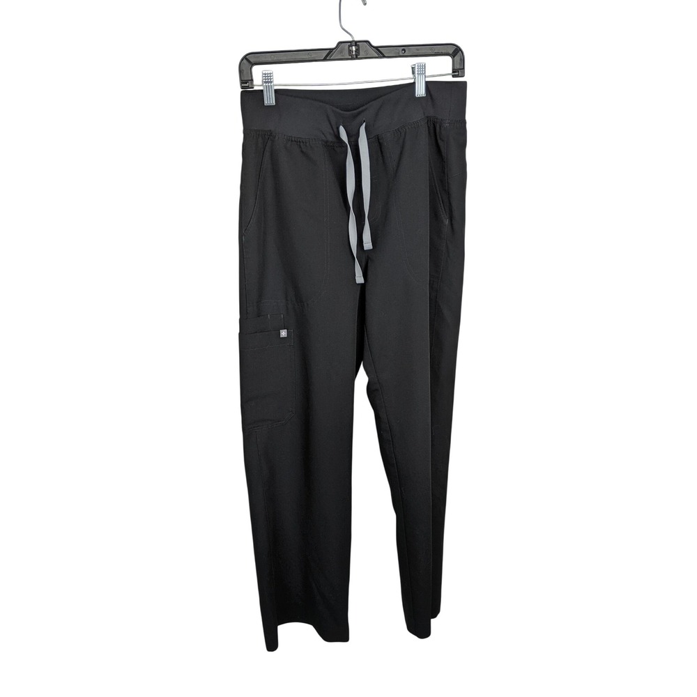 Figs Technical Collection Black Straight Leg Scrub Pants Womens Size M 1003117R